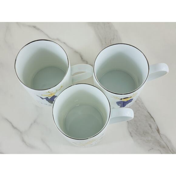 Pottery Barn Reindeer Coffee Mug Tea Cup 12oz Dasher Cupid Donner Christmas x3 - Picture 10 of 13